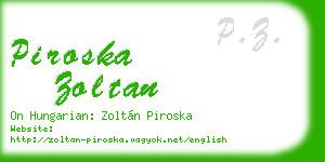 piroska zoltan business card