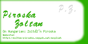 piroska zoltan business card